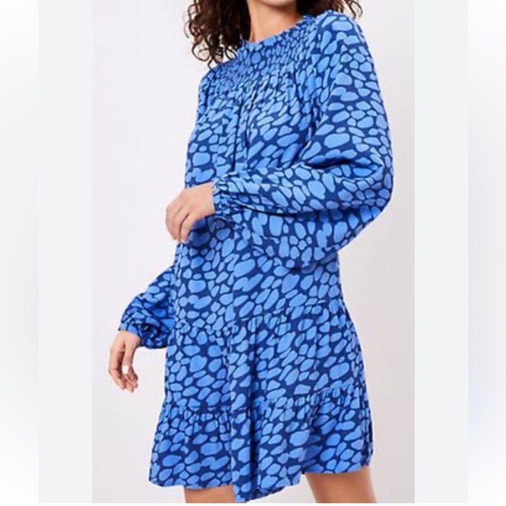 Blue Patterned Women's Dress
